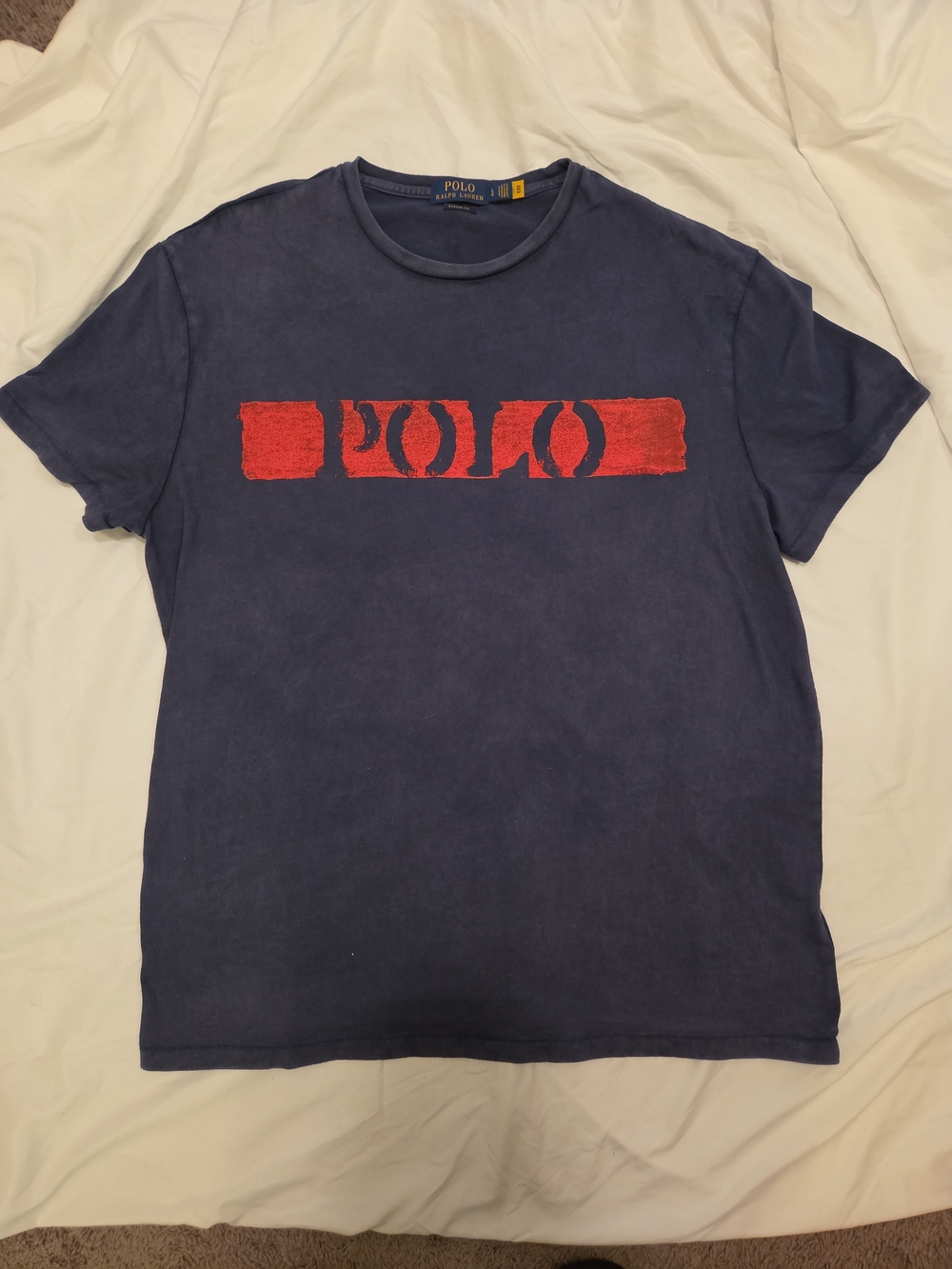 Polo by Ralph Lauren Navy Tee with Red POLO Block